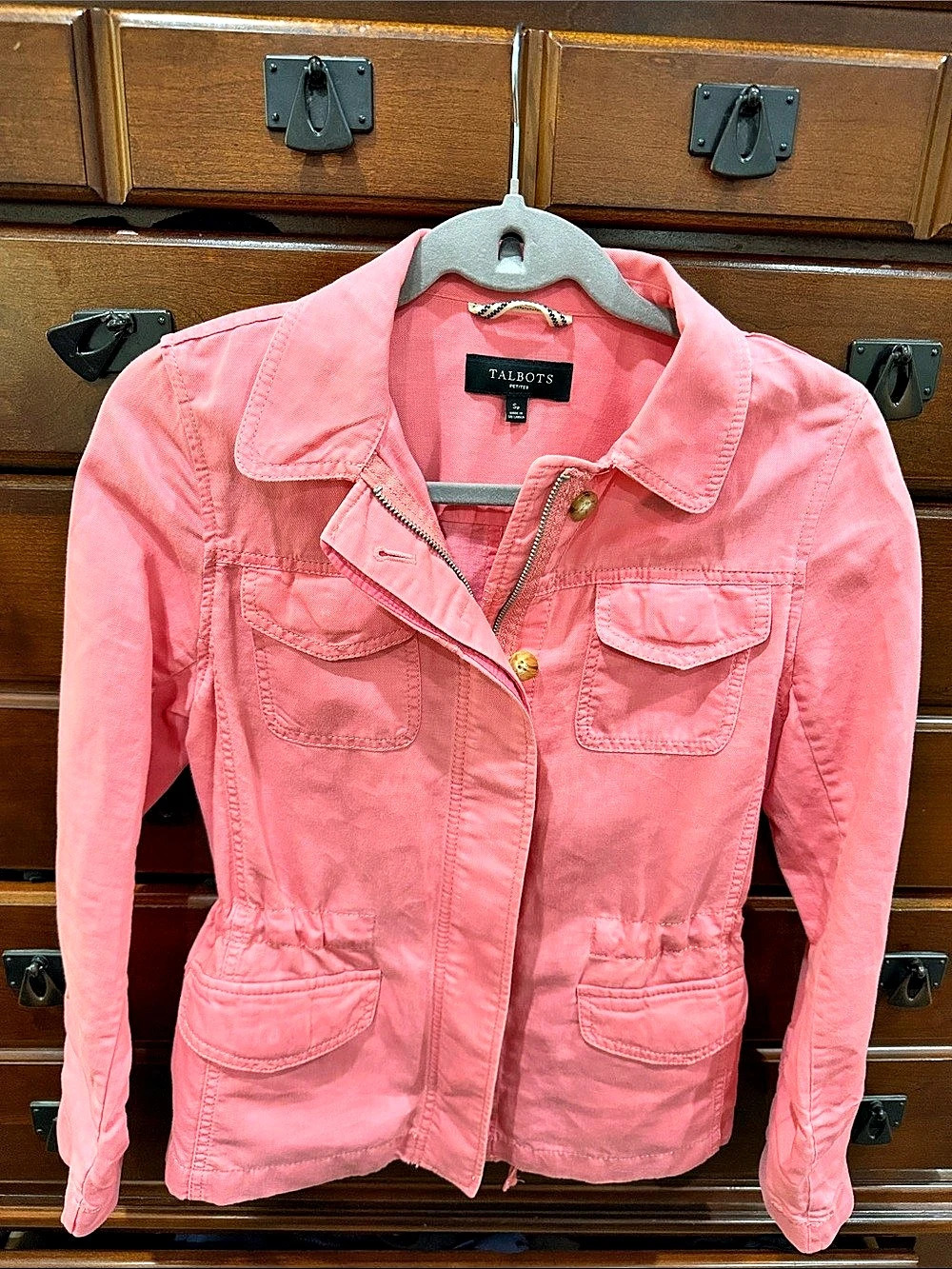 Talbots Utility Jacket in Pink Size Small